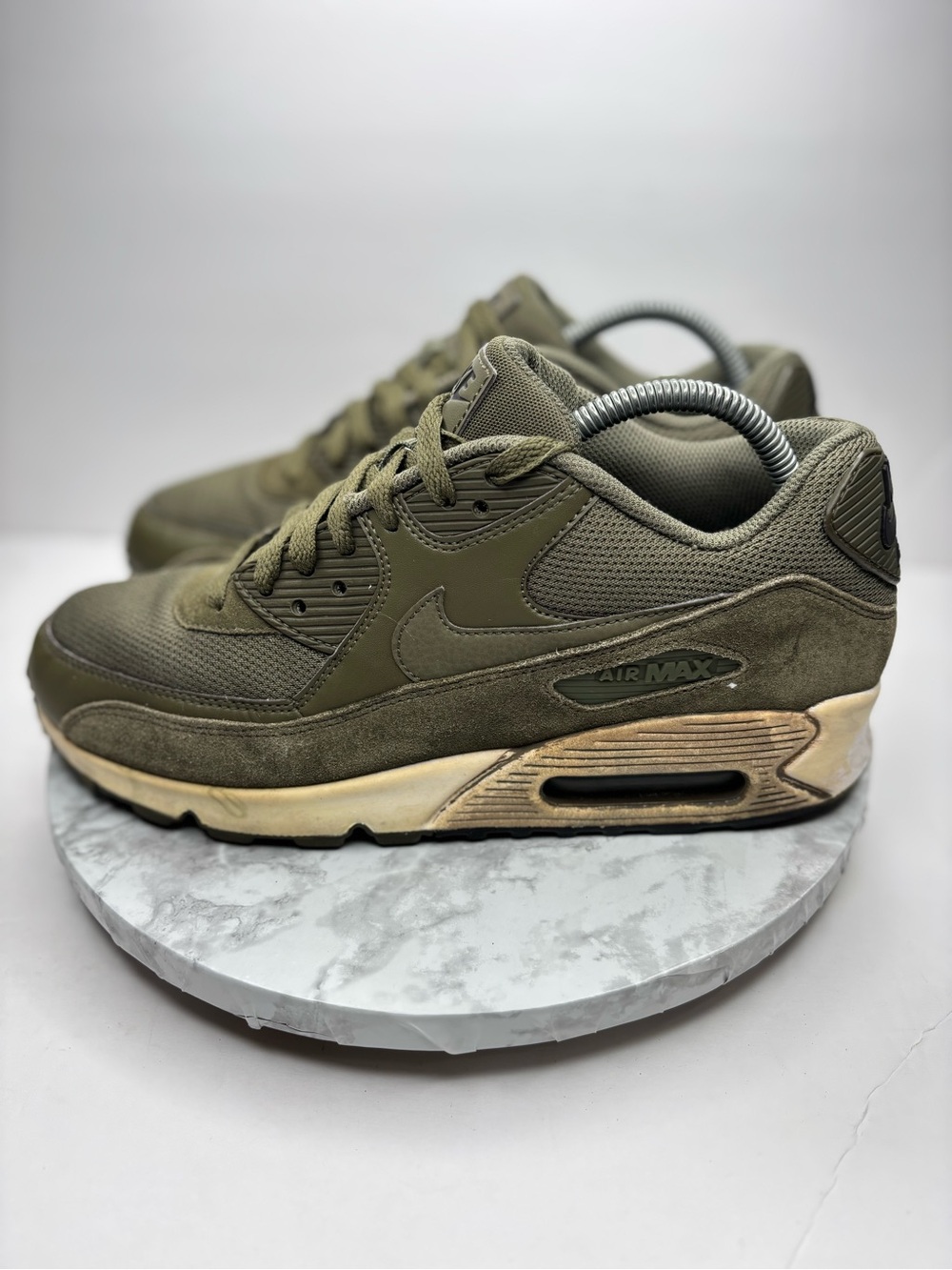 Size 9- Nike Air Max 90 sneakers in a muted green